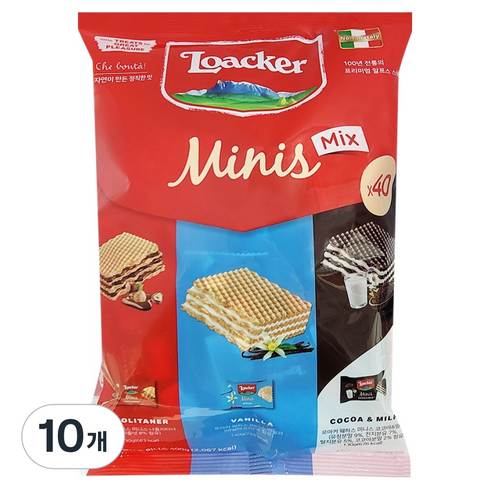 로아커 웨하스 미니스 3종 믹스, 400g, 10개