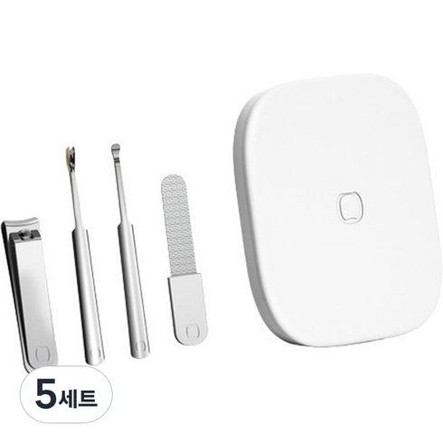 가정용 손톱깎이 귀후비개 세트, 화이트, 5세트