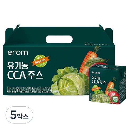 이롬 유기농 CCA주스 20p, 140ml, 5박스