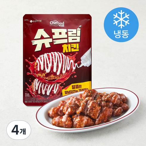 롯데웰푸드 슈프림치킨 (냉동), 330g, 4개