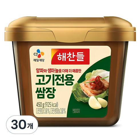 해찬들 고기전용 쌈장, 450g, 30개