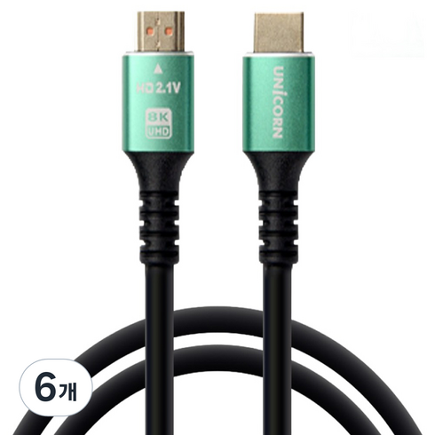 유니콘 HDMI v2.1 울트라 UHD 8K 60Hz HDMI케이블 HLC-H8K-1.5M, 6개, 1.5m