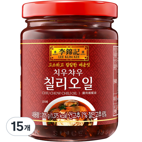 이금기 치우챠우 칠리오일, 205g, 15개