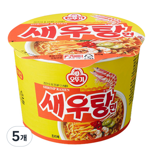 오뚜기 새우탕 컵라면, 5개