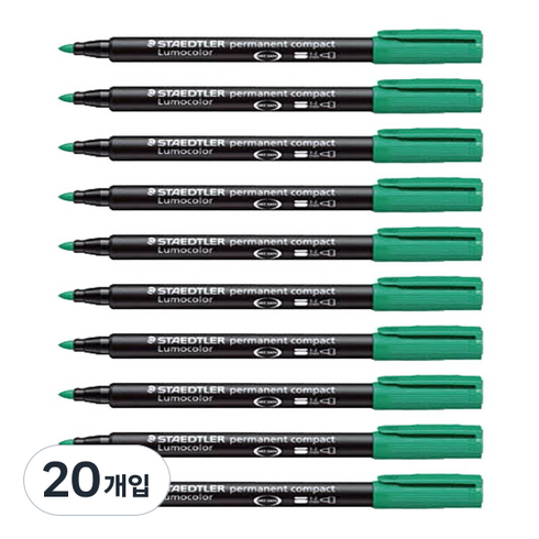 스테들러 317 다용도 펜 유성 1.0mm, 그린, 20개