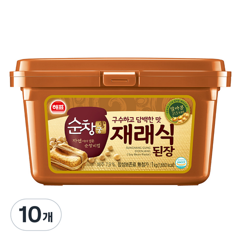 순창궁 재래식 된장, 1kg, 10개