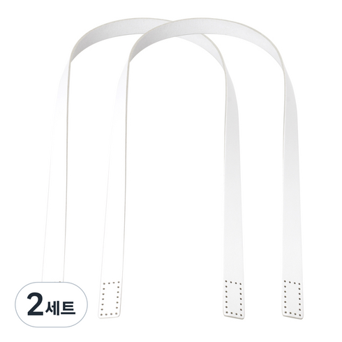 브랜드얀 감성 가죽 사각스트랩, 화이트, 2세트