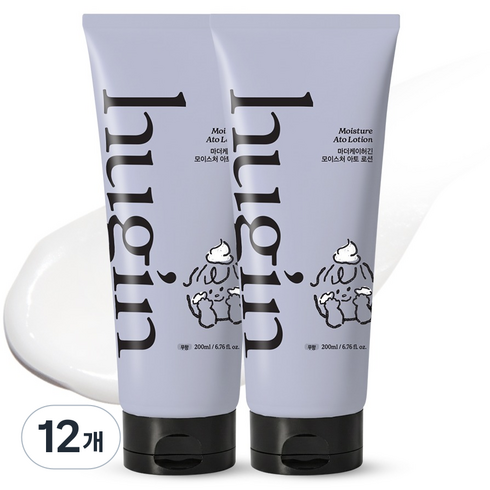 허긴 모이스처 아토 고보습 유아 로션 튜브형 무향, 200ml, 12개