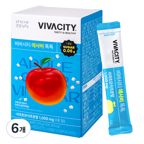 비바시티 애사비 톡톡 30p, 75.6g, 6개