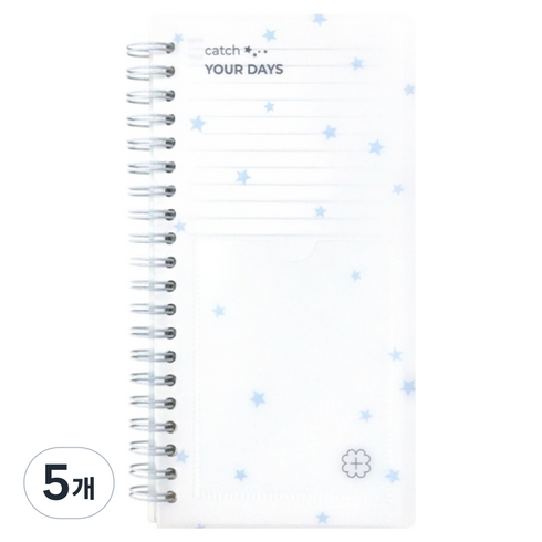 비온뒤 핸디형 티켓북 Catch your days ver 2, 블루 스타, 5개