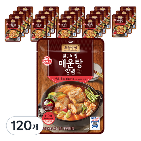 오뚜기 얼큰비법 매운탕 양념, 110g, 120개