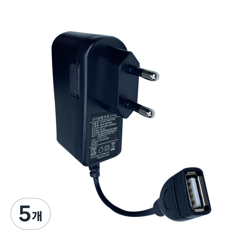 비상 5V 3A USB 충전 어댑터 BSG-0503000, 5개