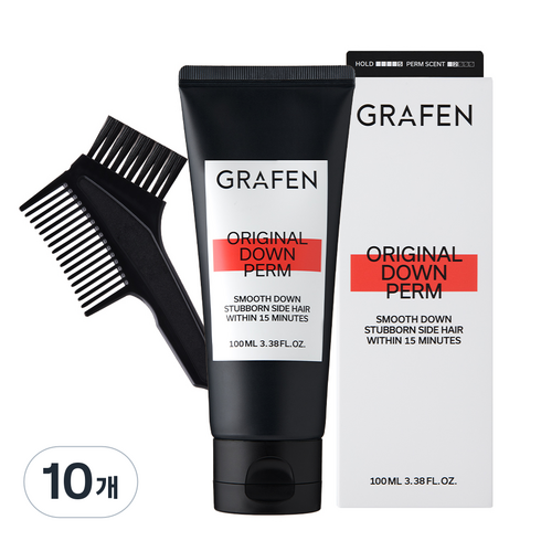 그라펜 오리지널 남성용 다운펌 파마약 모든모발용, 100ml, 10개