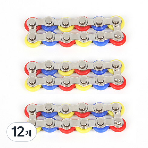 댓츠댓 키덜트 피젯 체인 12구 3p, 혼합색상, 12개