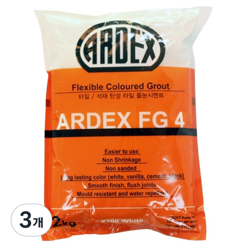아덱스 줄눈 셀프 시공 고탄성 방수 FG4 2kg 백색, 3개