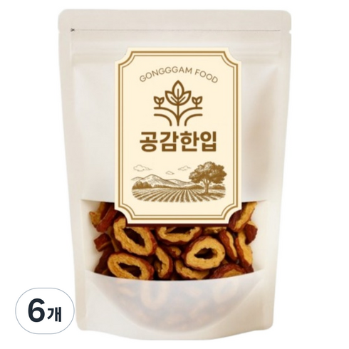 공감한입 말린 대추칩 슬라이스, 55g, 6개