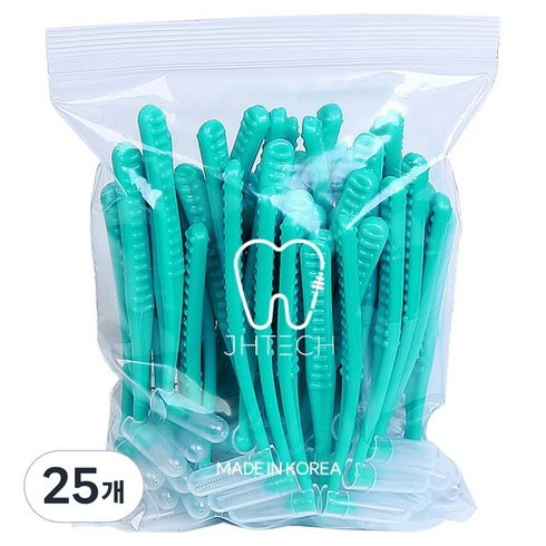주현테크 스마일브러쉬 L형 치간칫솔 SS 민트, 0.9mm, 50개입, 25개