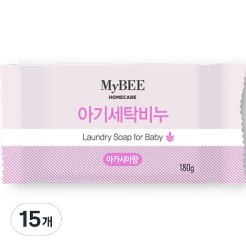 마이비 아기 세탁비누 아카시아향, 15개, 180g