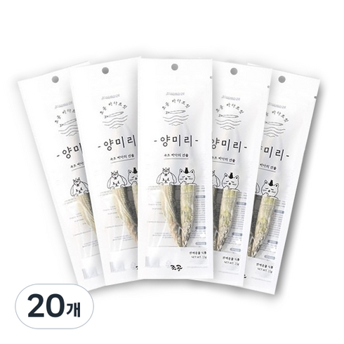 조공 반려동물 바다트릿 동결건조간식, 양미리, 15g, 20개