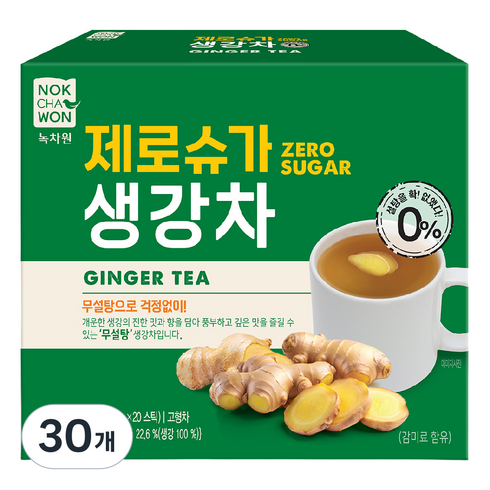 녹차원 제로슈가 생강차, 30개, 20개입, 15g