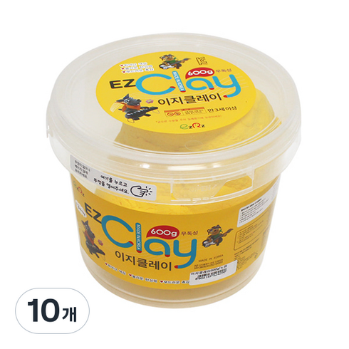이지피아 이지클레이, 노랑, 600g, 10개
