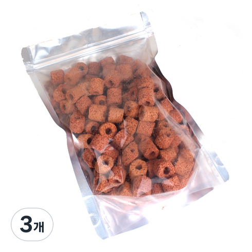 수아쿠아 황토 세라믹 링 여과재 1L 500g 벌크, 3개