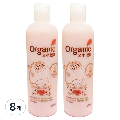 씨앤앤코스메틱 오가닉 베이비파우더 애견샴푸, 500ml, 1개입, 8개