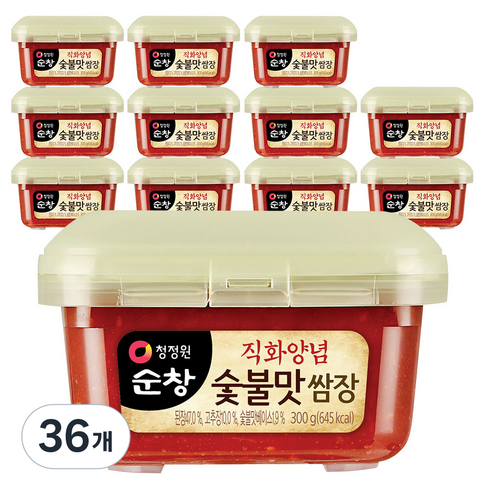 청정원순창 직화 양념숯불맛 쌈장, 300g, 36개