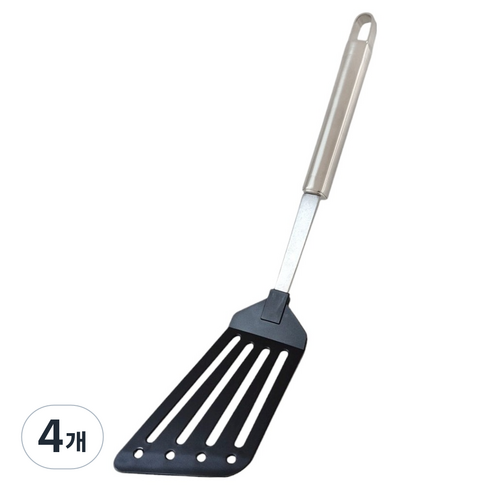 키친블루밍 나일론 사선 P 스텐핸들 뒤집개, 혼합색상, 4개