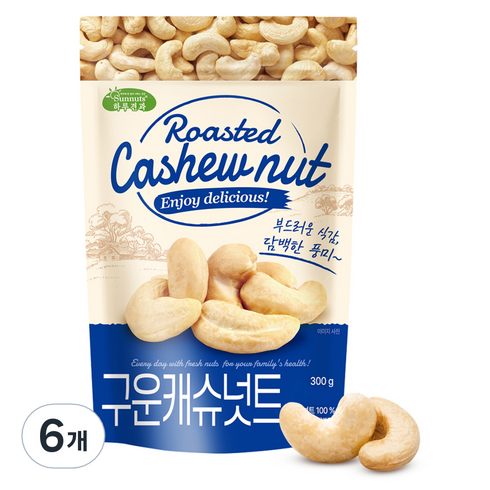 하루견과 구운 캐슈넛트, 300g, 6개