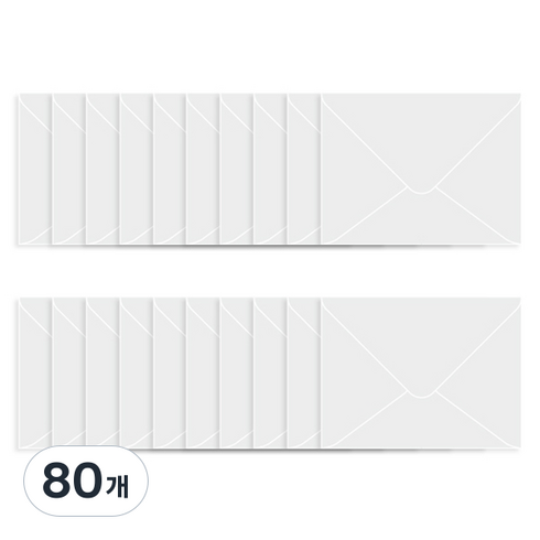 모노라이크 파스텔 컬러 미니봉투, 04 그레이, 80개