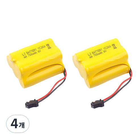 레프리카 ZC 마이크로버스 6V 배터리 AA 700mAh ZC171384, 혼합색상, 4개