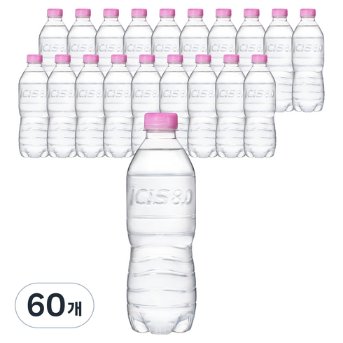 아이시스 8.0 초경량 페트 생수 무라벨, 500ml, 60개