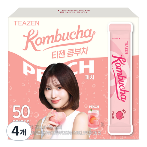 티젠 콤부차 피치, 5g, 50개입, 4개