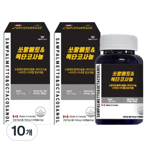 웨이팜 쏘팔메토 & 옥타코사놀 45g, 10개, 60정