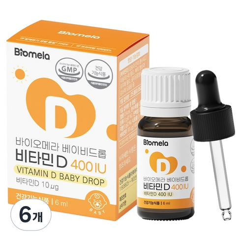 바이오메라 베이비드롭 비타민D 400IU, 6ml, 6개