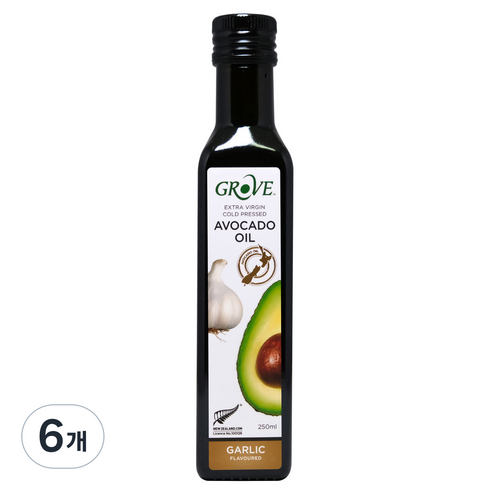 그로브 아보카도 오일 마늘향, 250ml, 6개