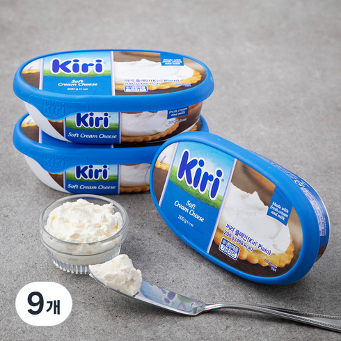 끼리 크림치즈 스프레드 플레인, 200g, 1개입, 9개