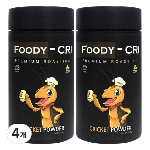 푸디웜 푸디 크리 파충류 양서류 사료, 4개, 100g