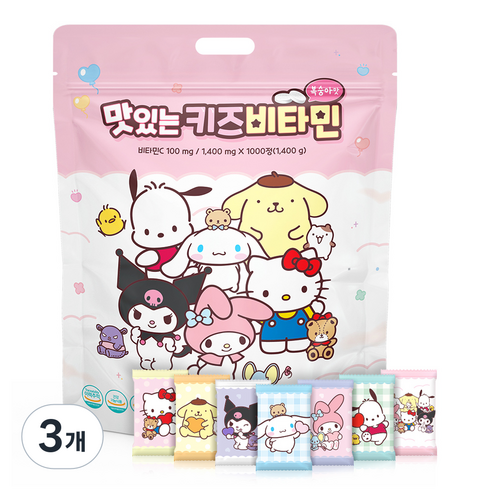 아텍스 맛있는 키즈비타민, 1000정, 3개