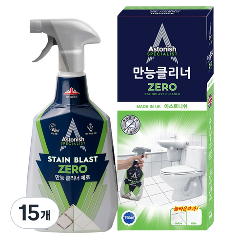 아스토니쉬 만능클리너 제로, 15개, 750ml