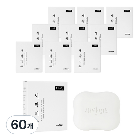 이엠투데이 EM 새싹 비누 연한 플로라향, 100g, 60개