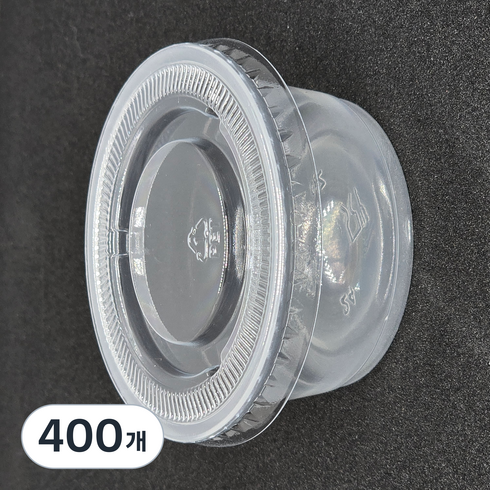 어반플레어 일회용 소스 용기 뚜껑 세트 6.2 x 3.1 cm 60ml, 400개, 1개입