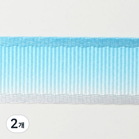 패션포인트 양변사골직 투톤전사 리본 GEL-PR 50야드 15mm, NO 7, 2개