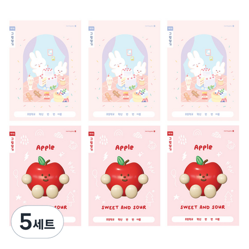 모닝글로리 초등 1-2 그림일기장 B 2면1일 2종 x 3p 세트, 혼합색상, 5세트