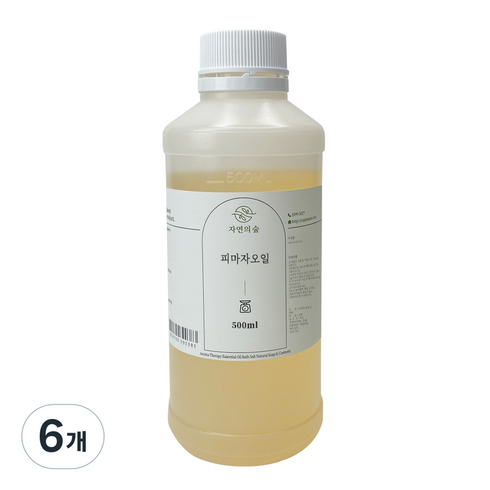 자연의숲 피마자 화장품재료 500ml, 6개