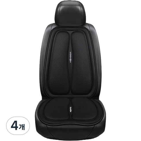 FunLiving Car41 사계절 자동차시트 쿠션 앞좌석, 블랙, 4개