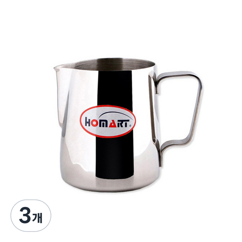 HOMEART 스텐 스팀피쳐 600ml, 혼합색상, 3개