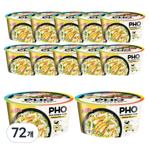 쿵딘포 닭고기향 쌀국수, 68g, 72개