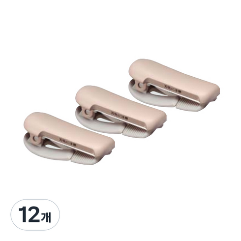 마스킹 테이프 커터기 10~15mm, 파스텔브라운, 12개